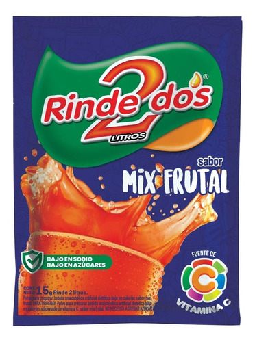 JUGO RINDE DOS  13 GRS MIX FRUTAL 2